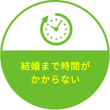 結婚まで時間がかからない