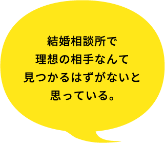 結婚相談所で理想の相手なんて見つかるはずがないと思っている。